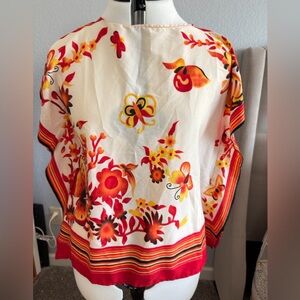 Retro Women's Top - Flowers & Butterflies